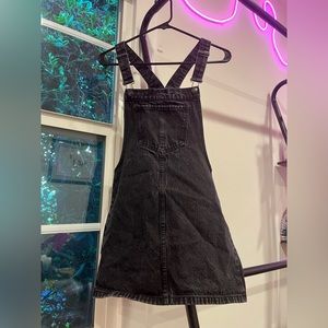 overall denim mini